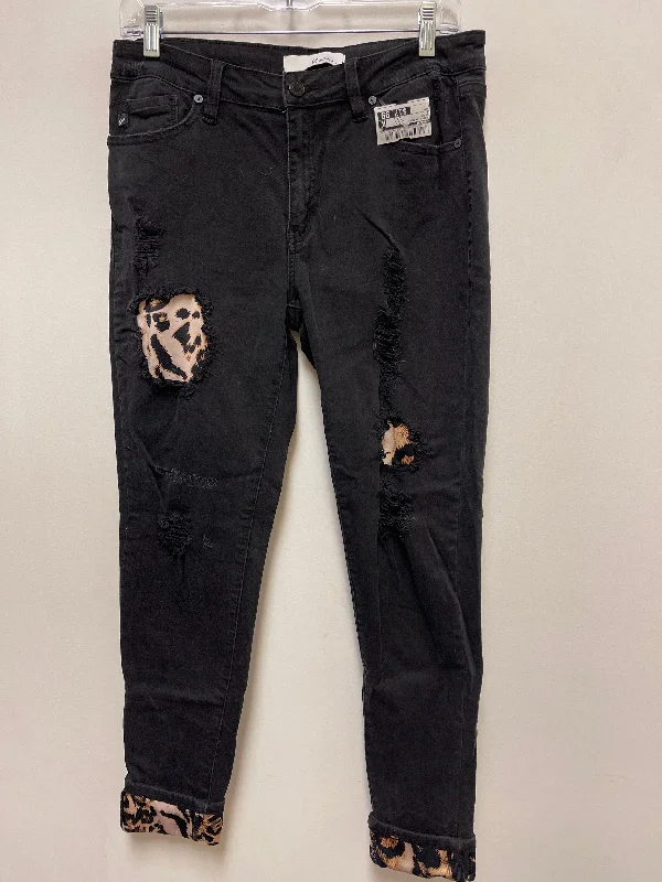 Sport-Inspired Gear Jeans Skinny By Kancan In Black, Size: 8