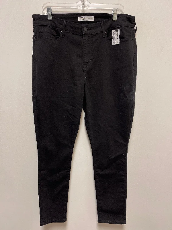 Cool Boots Jeans Skinny By Levis In Black Denim, Size: 18