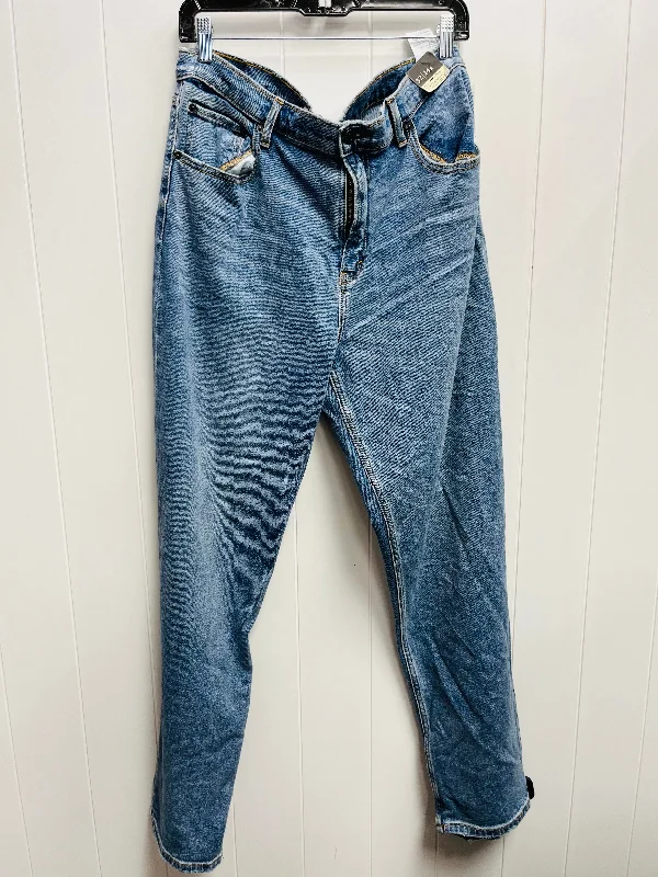 Graphic Sweatshirts Jeans Straight By Abercrombie And Fitch In Blue Denim, Size: 14