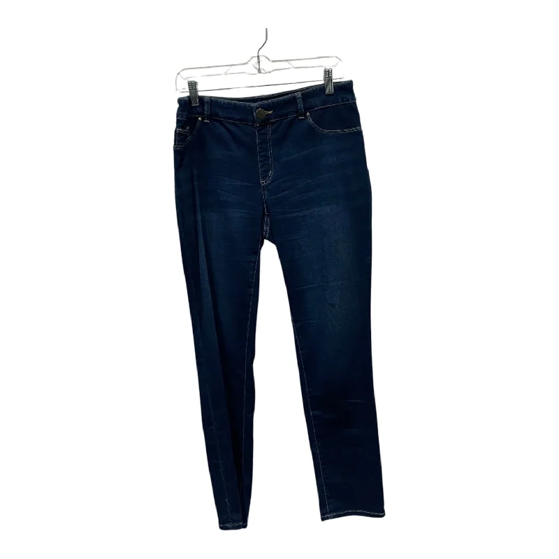 Sporty Jackets Jeans Straight By Chicos In Blue, Size:4