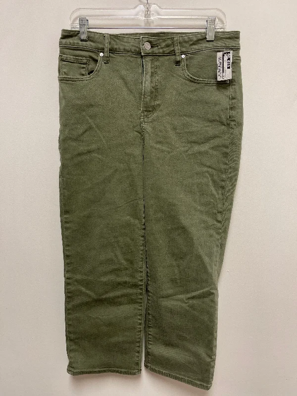 Casual Trends Jeans Straight By Chicos In Green Denim, Size: 6