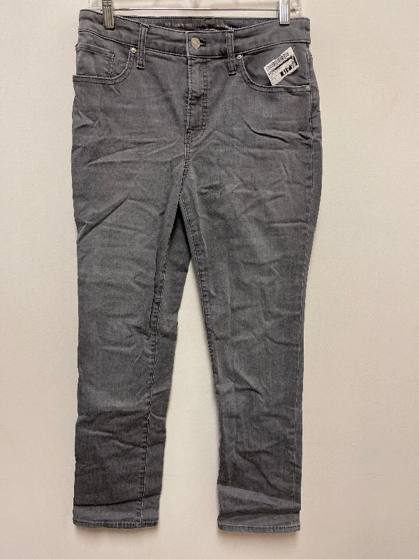 Stylish Layers Jeans Straight By Chicos In Grey Denim, Size: 6