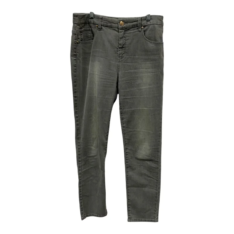 Button-down Shirts Jeans Straight By Chicos In Grey, Size:4
