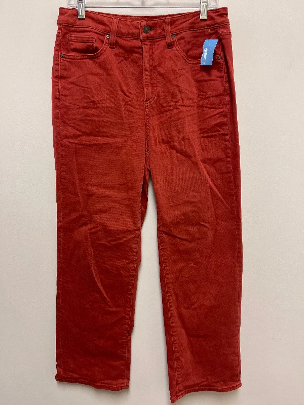 Relaxed Wearables Jeans Straight By Chicos In Orange, Size: 8