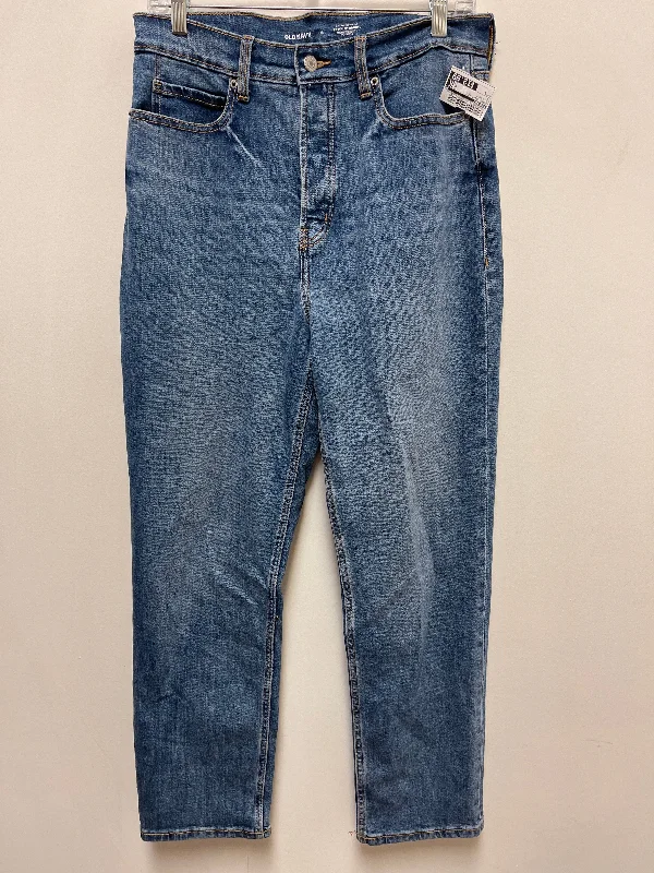 Designer Pants Jeans Straight By Old Navy In Blue Denim, Size: 8