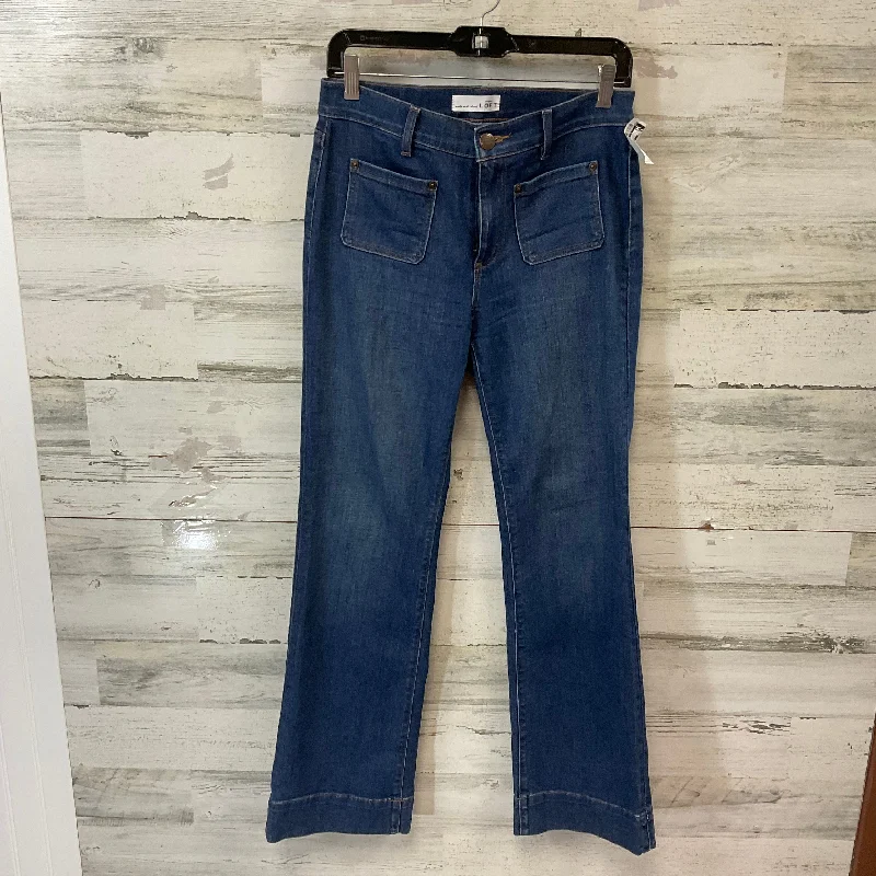 Casual Suits Jeans Wide Leg By Loft In Blue Denim, Size: 4