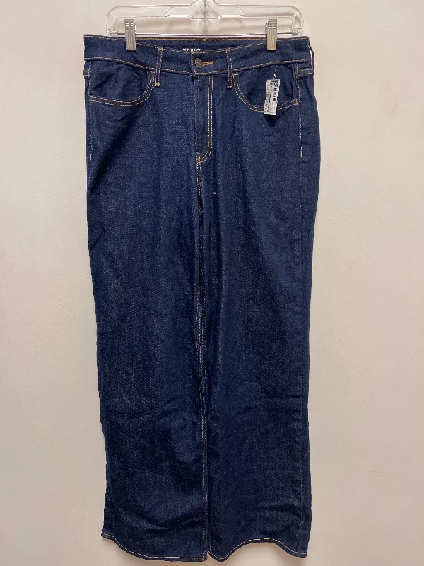 Street Jackets Jeans Wide Leg By Old Navy In Blue Denim, Size: 10