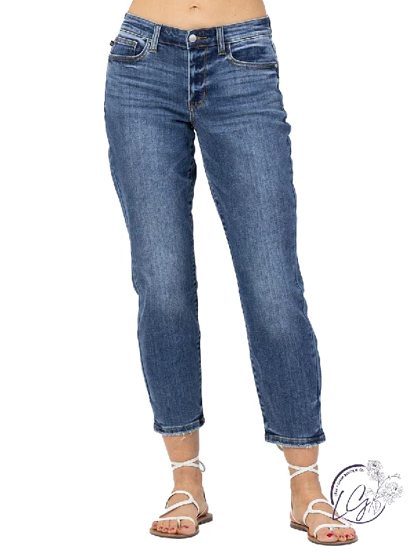 Relaxed Casuals Jenna Mid-Rise Boyfriend by Judy Blue