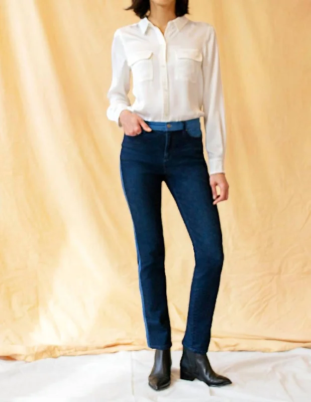Flexible Casuals Kinney Skinny Jean In Dark Indigo
