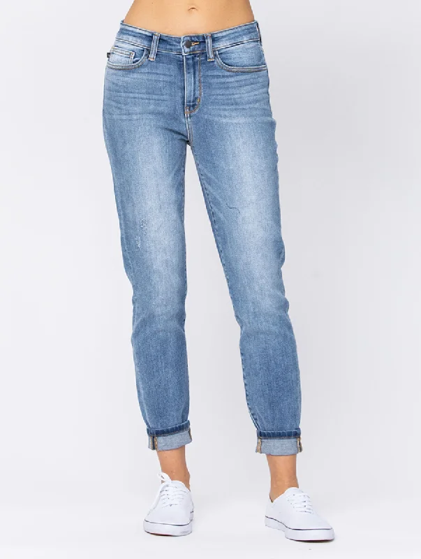 Urban Comfort Wear Laura High-Rise Cuffed Skinny by Judy Blue