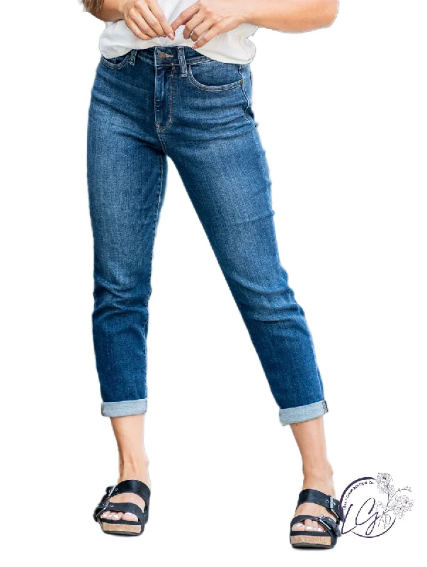 Soft T-Shirts Laurie High-Rise Cropped Slim by Judy Blue
