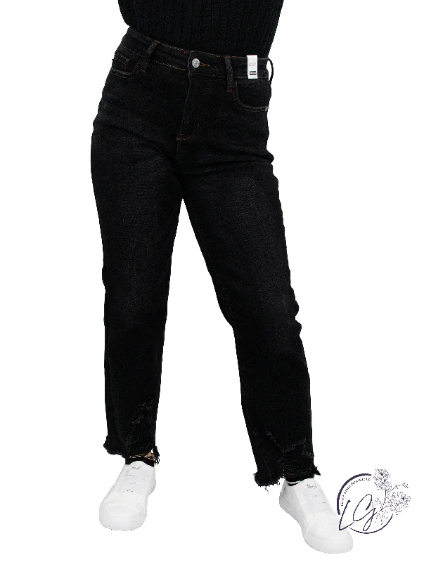 Timeless Apparel Leighton High-Rise Distressed Crop Straight by Judy Blue