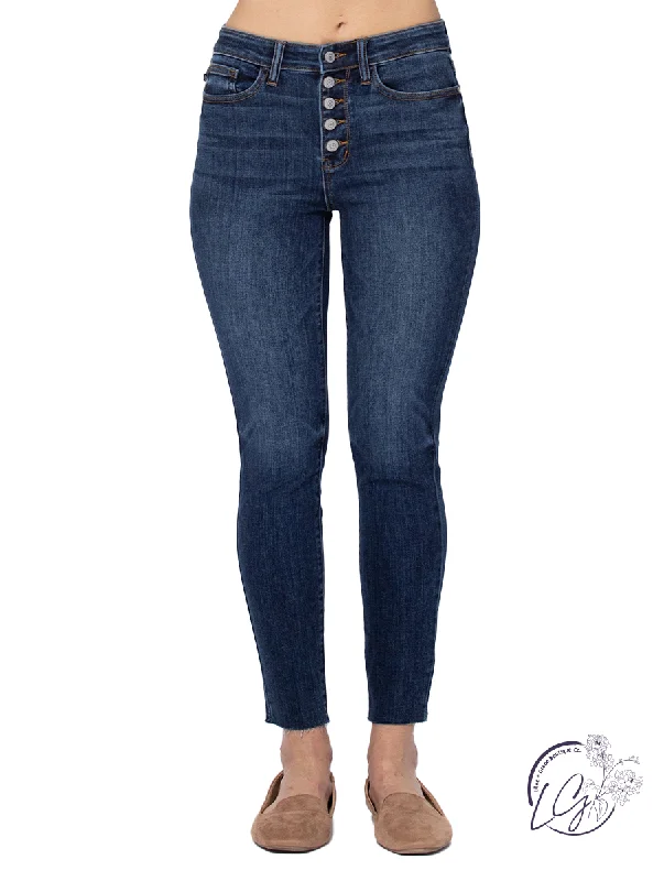 Urban Essentials Mia High-Rise Button Fly Skinny by Judy Blue
