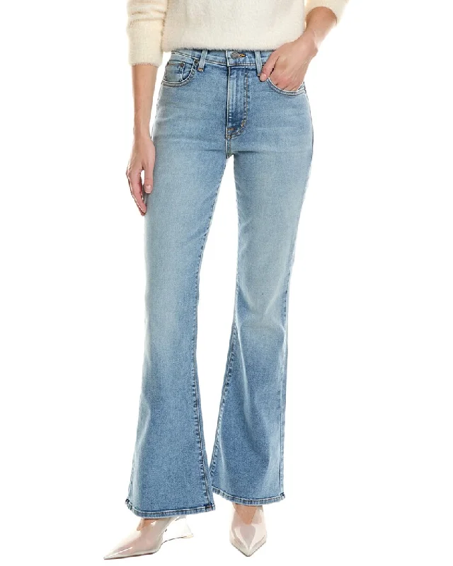 Soft Knitwear Modern American Emmy Cape Blue Flare leg Jean
