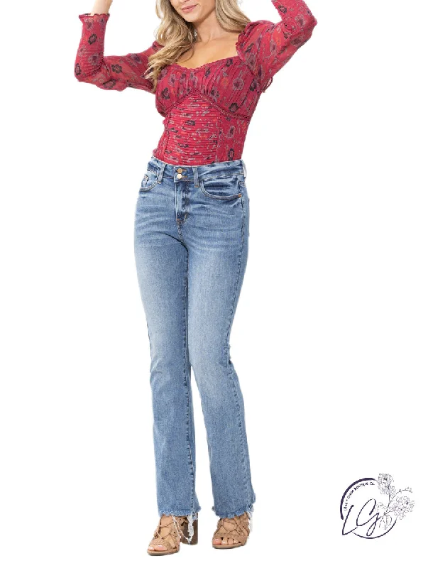 Trendy Comfort Rose High-Rise Bootcut by Judy Blue