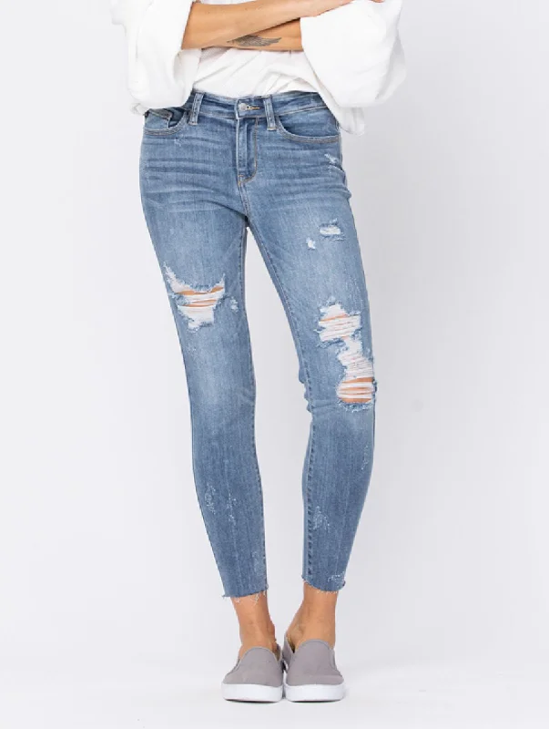 Street Jackets Sadie Mid-Rise Destroyed Skinny By Judy Blue