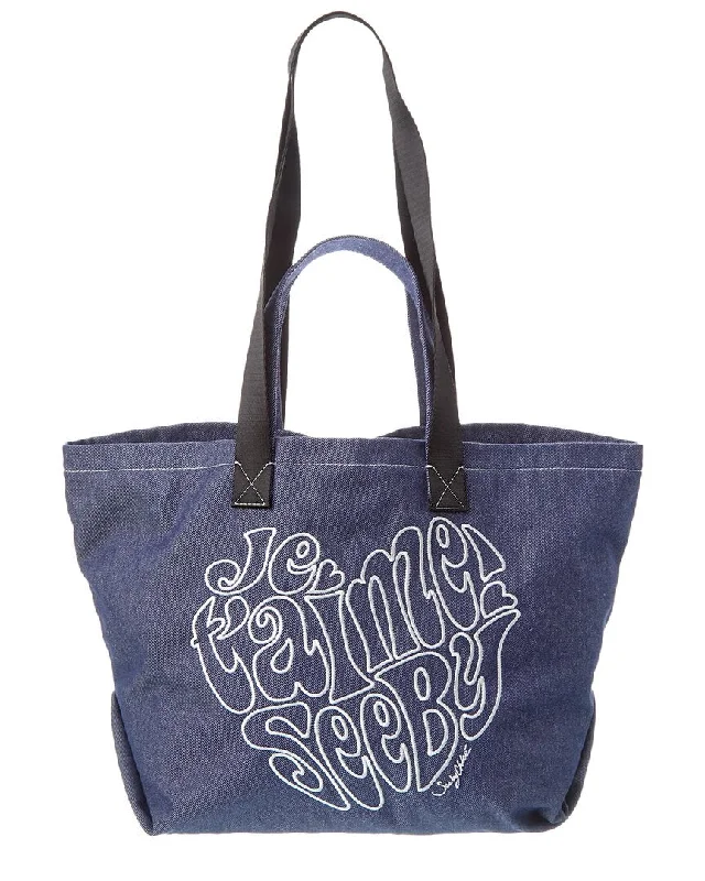 Warm Outerwear See by Chloé Je T'aime Denim Tote