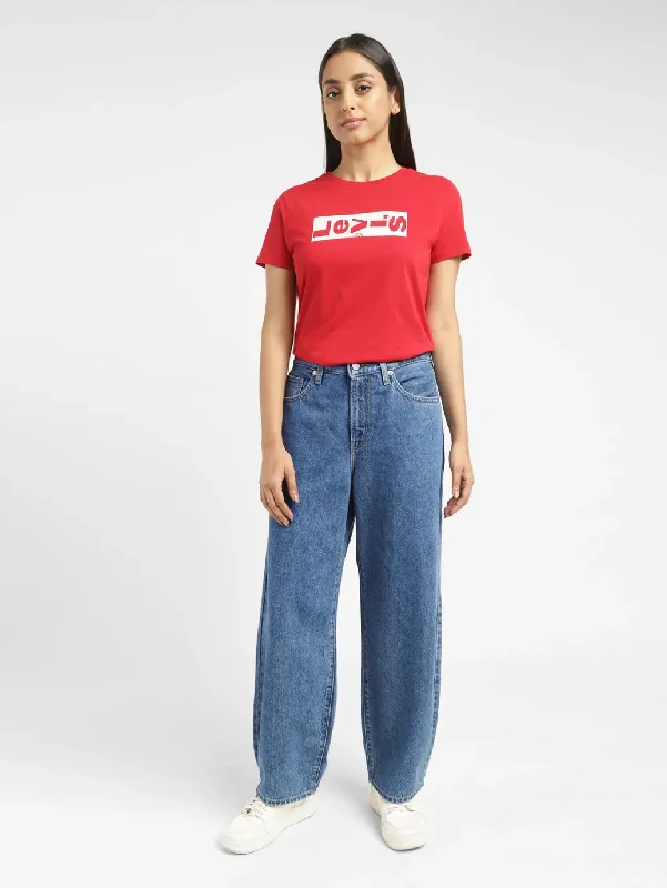 Easy Fit Women's High Rise Ribcage Straight Fit Jeans