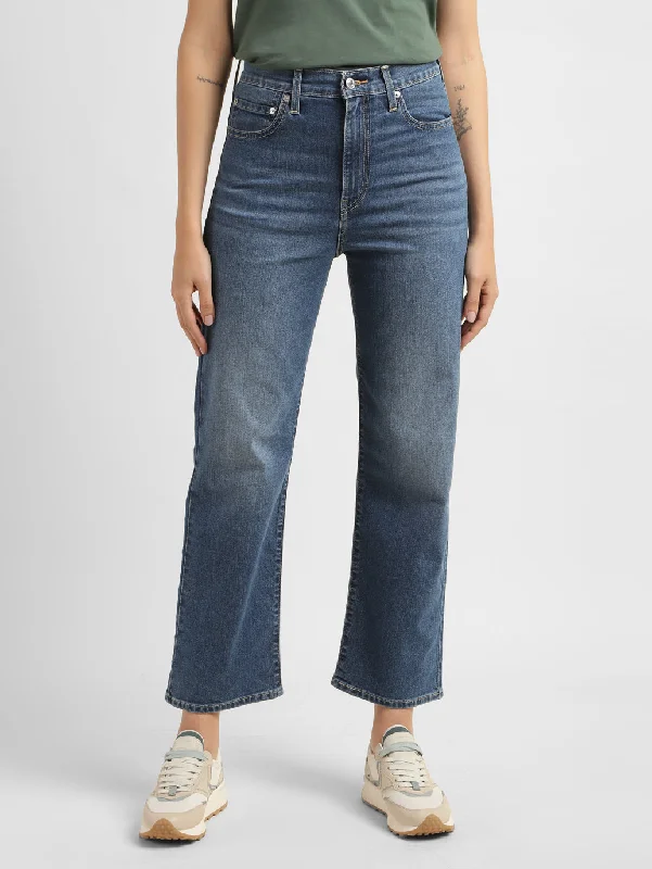 Soft Layers Women's High Rise Ribcage Straight Fit Jeans