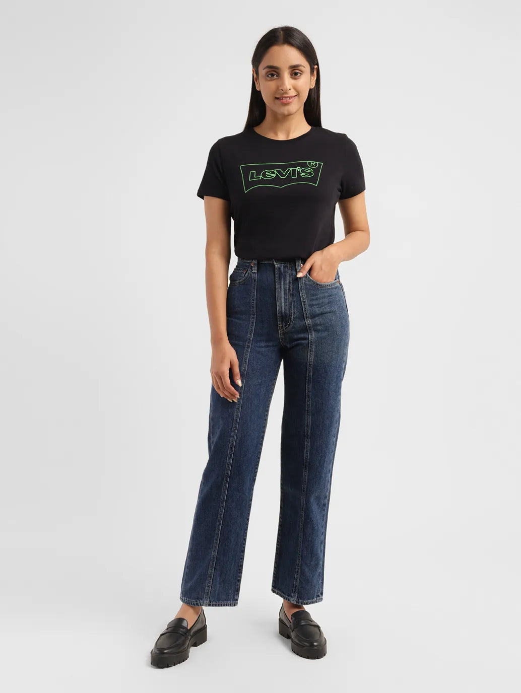 Stylish Apparel Women's High Rise Ribcage Straight Fit Jeans