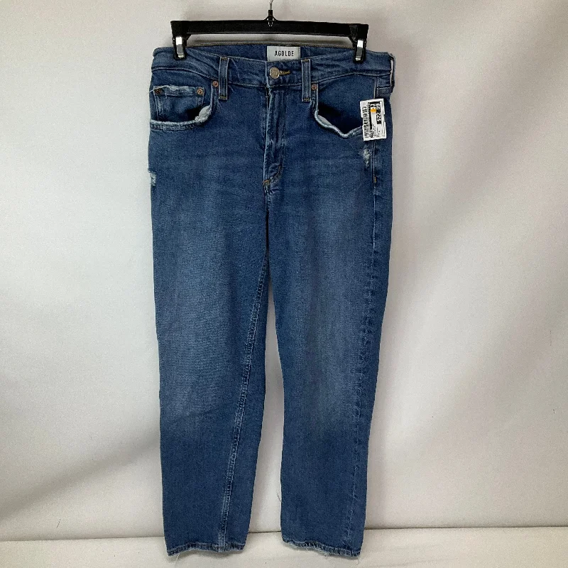 Jeans Skinny By Agolde In Blue Denim, Size: 0