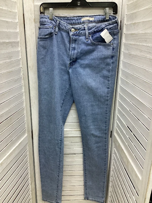 Jeans Skinny By Levis In Blue Denim, Size: 8