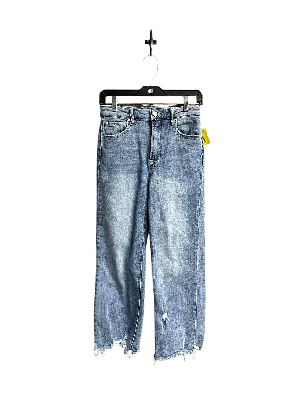 Jeans Straight By Risen In Blue Denim, Size: 4