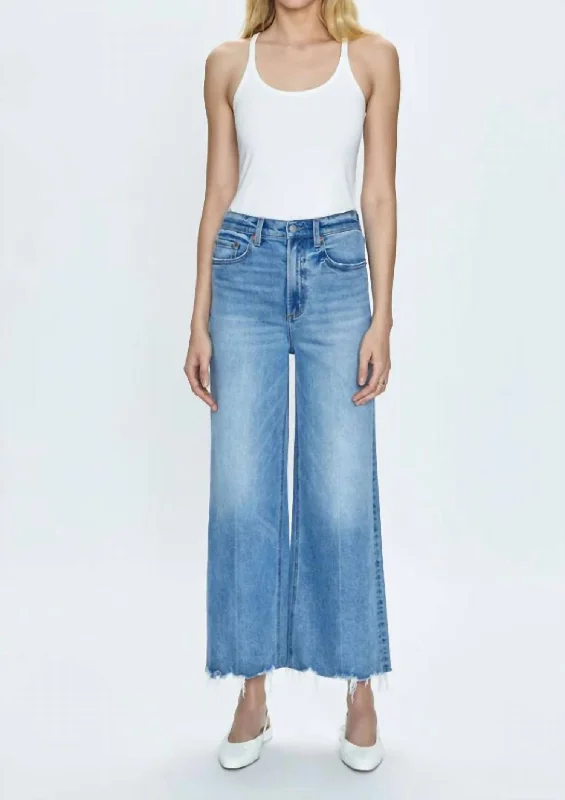 Lana High Rise Ultra Wide Leg Denim Jeans In Villa