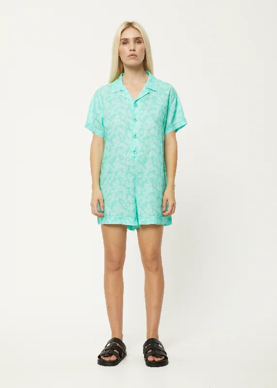 Stylish Trousers AFENDS Womens Benny Kokomo - Playsuit - Jade Daisy