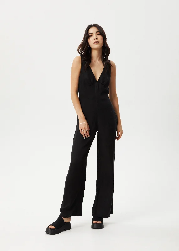 Luxury Comfort AFENDS Womens Grace - Cupro Jumpsuit - Black