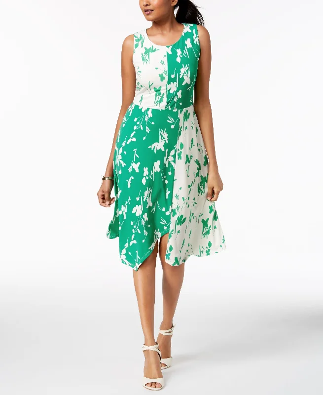 Outdoor Clothing Alfani Asymmetrical Colorblocked Dress