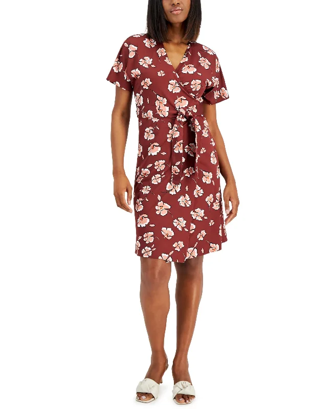 Sporty Jackets Alfani Floral Print Wrap Dress