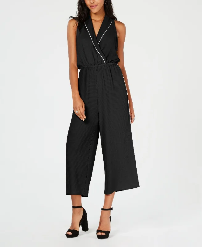 Denim Jackets Almost Famous Juniors Piped Collar Jumpsuit