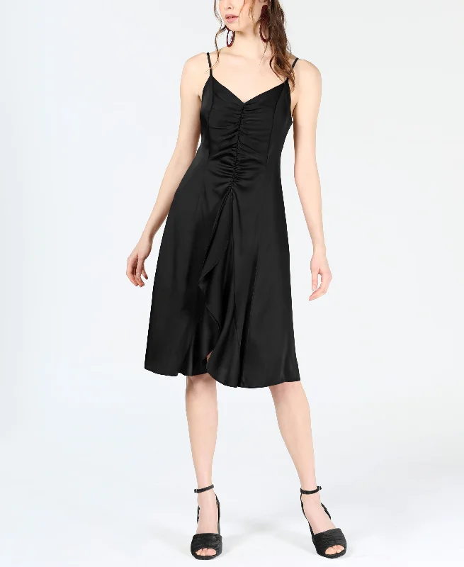 Tailored Coats Bar III Ruffle Front A Line Dress