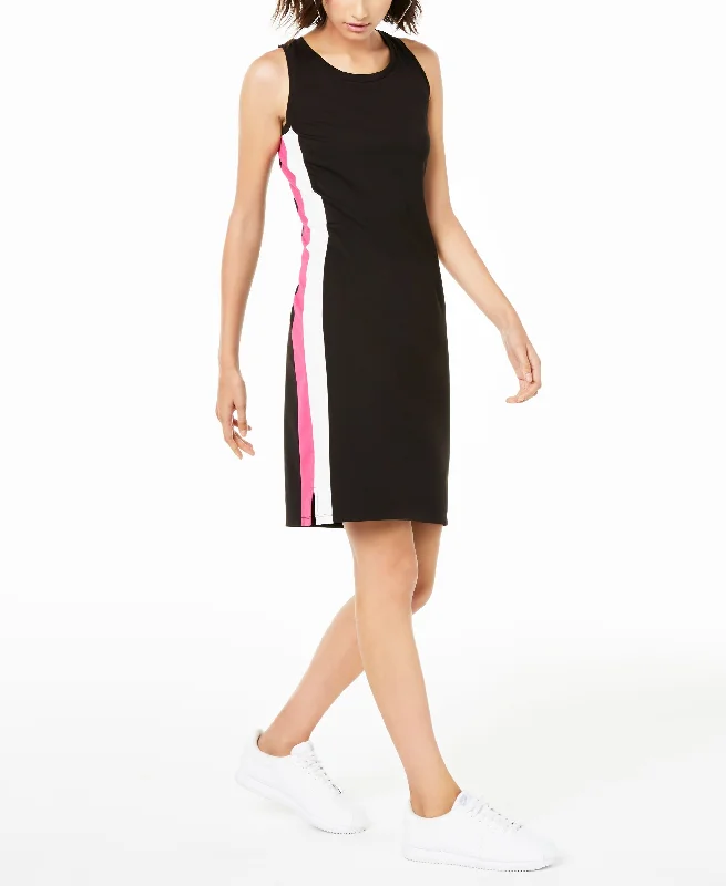 Sporty Styles Varsity-Stripe Sheath Dress