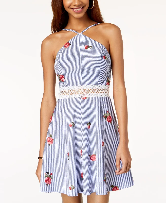 Light T-shirts Bcx Juniors Embroidered Crochet Inset Dress