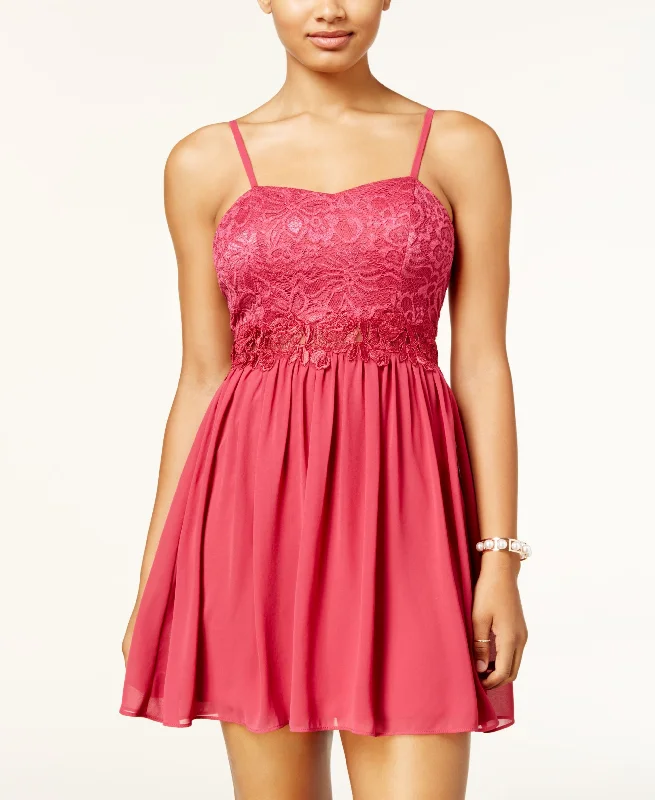 Warm Outerwear Bcx Juniors Glitter Lace Fit Flare Dress