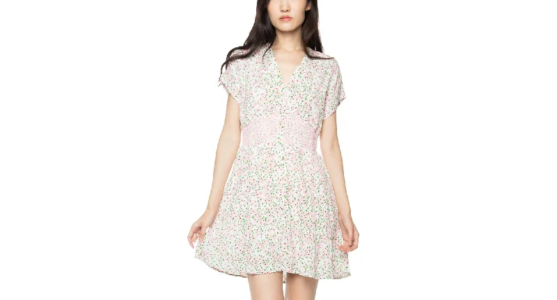 Statement Shirts Black Tape Floral Smocked Dress