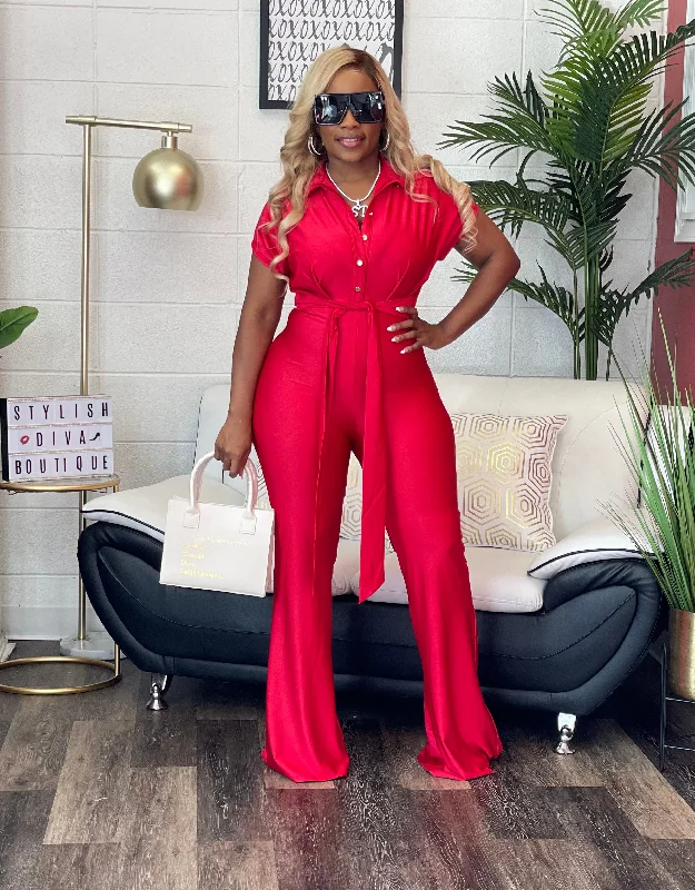 Bold Vibes Jumpsuit (Red)