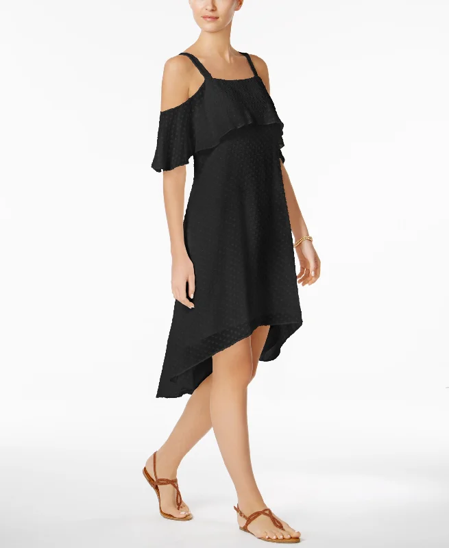 Everyday Comfort Wear Eci Cold Shoulder High Low Dress