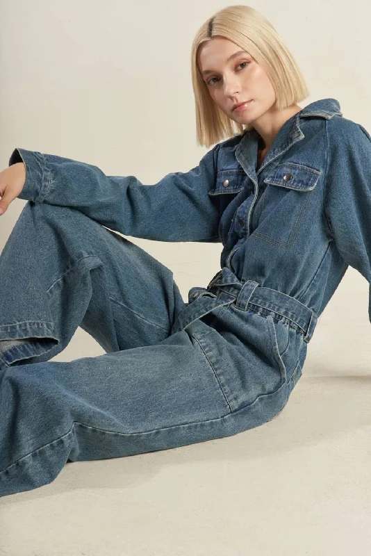 PERFECT MEET DENIM JUMPSUIT