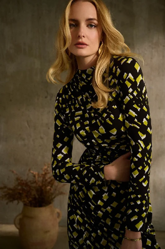 Jogging Suits Joseph Ribkoff Rayon Jersey Abstract Print Sheath Dress