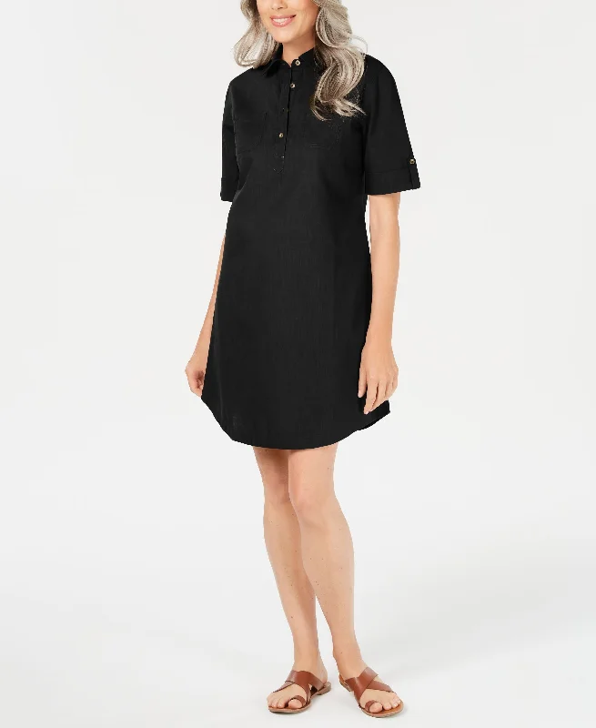 Smart Looks Karen Scott Cotton Pullover Shirtdress