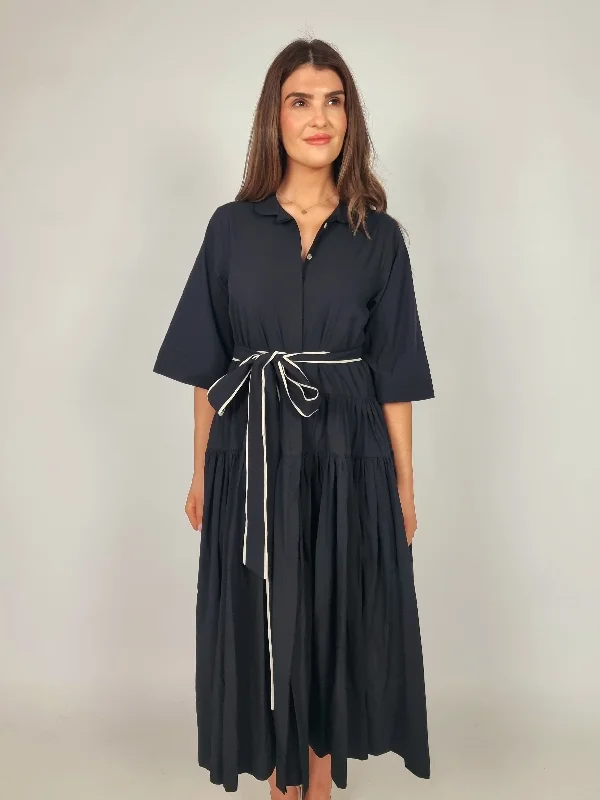 Soft Sweaters Les Filles D'ailleurs Black Robe Dress
