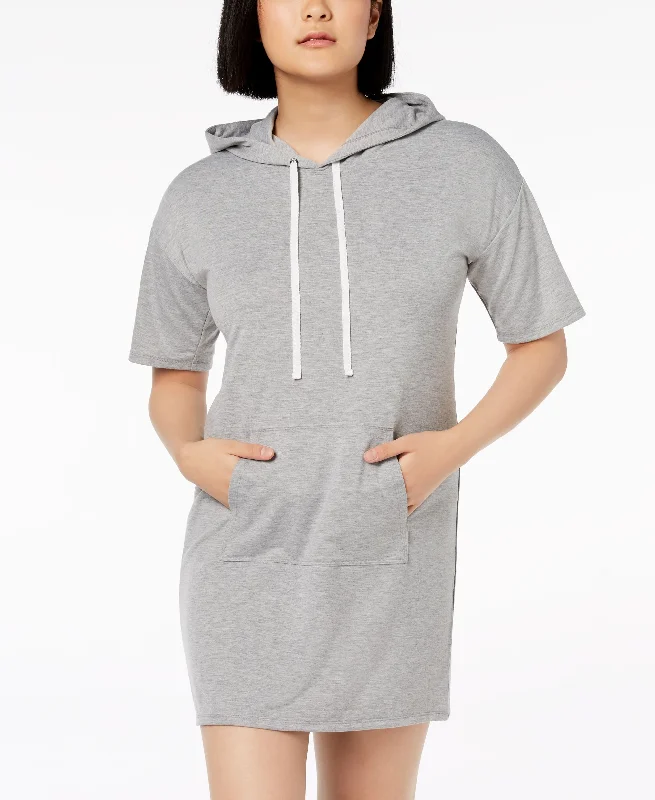 Urban Layers Material Girl Juniors Short Sleeve Hoodie Dress
