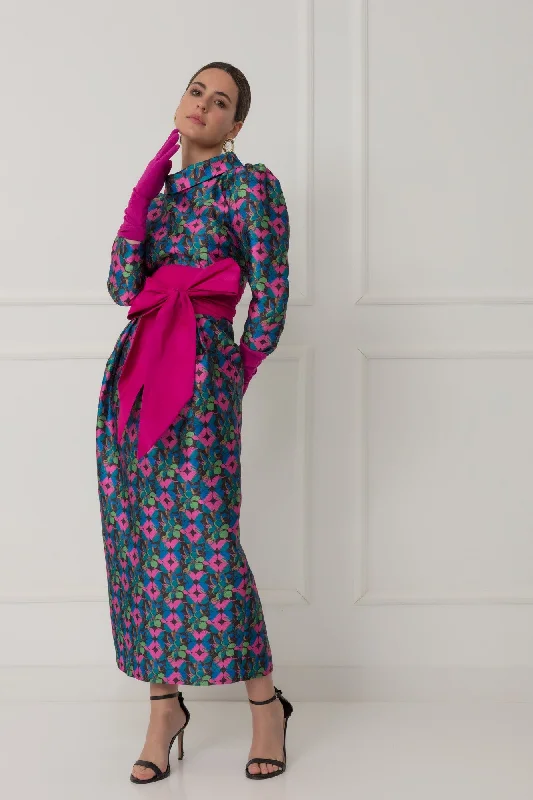 High-fashion Looks Matilde Cano Amamascado Azul Cuell Dress