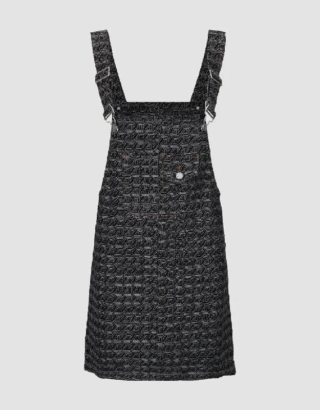 Comfortable Shirts Monogram Denim Pinafore Dress