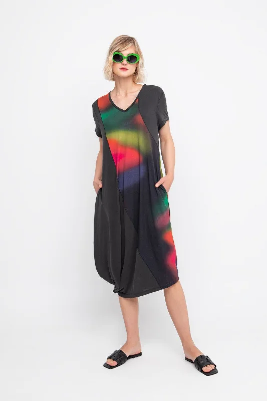 Comfortable Outfits Ozai N Ku Red Blotched Cocoon Dress