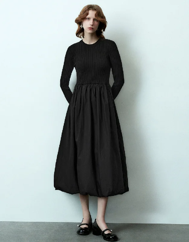 High-neck Sweaters Crew Neck Knitted Dress