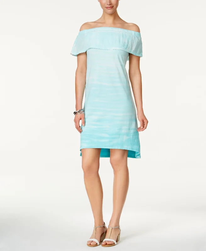 Easy Pants Style & Co Tie Dyed Ruffled Dress